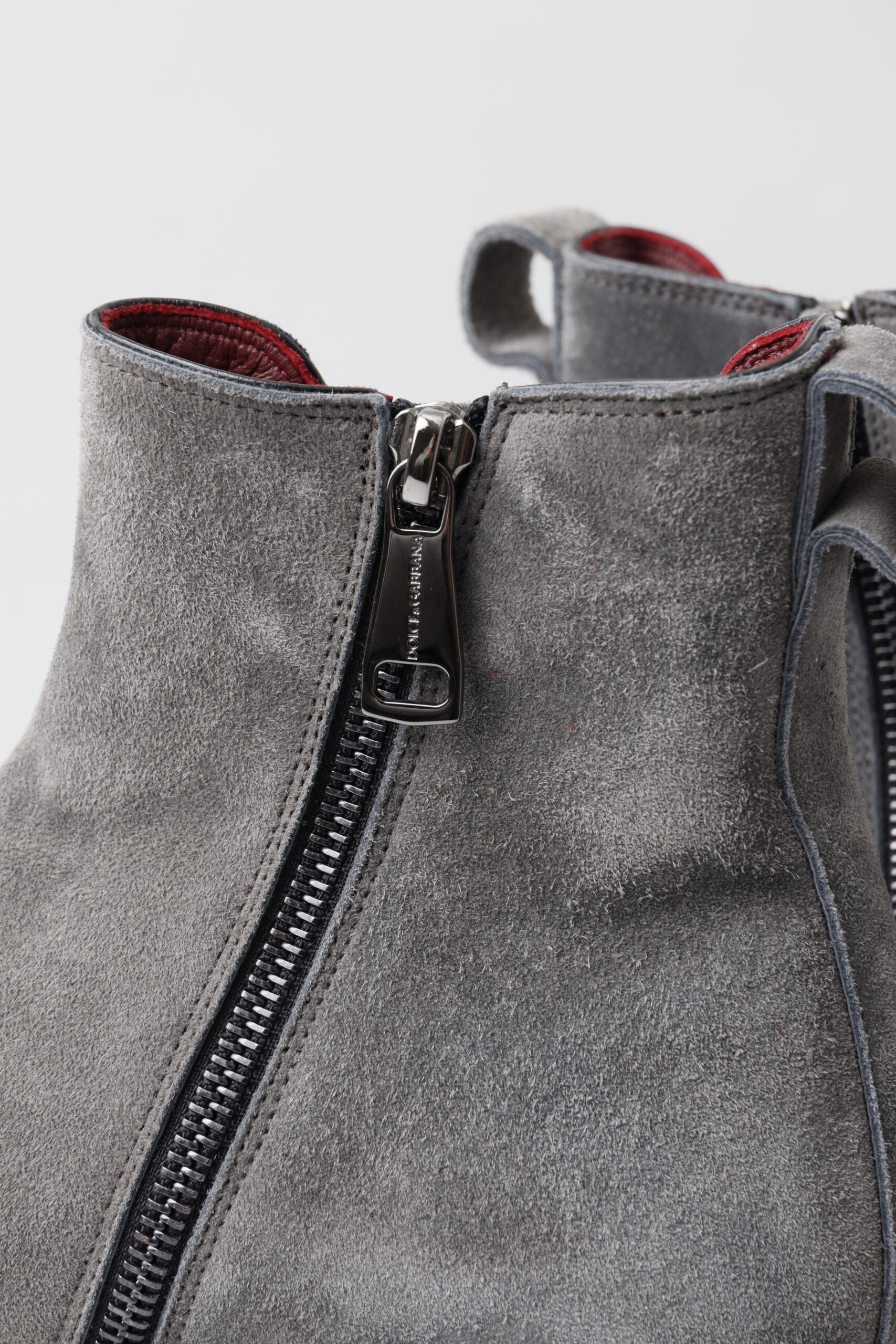 Dolce & Gabbana Gray Leather Men Ankle Boots Shoes -   -  Dolce & Gabbana.