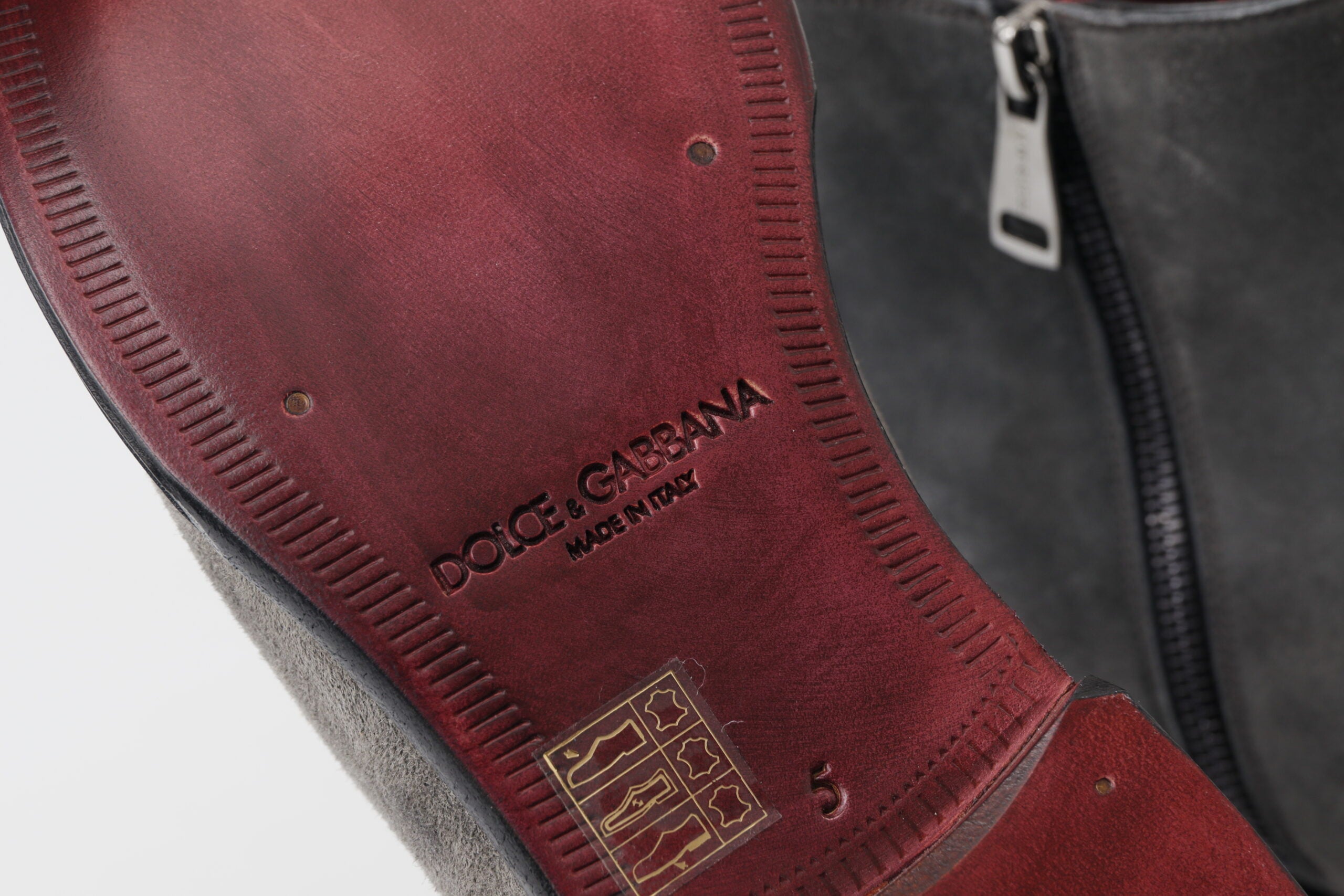 Dolce & Gabbana Gray Leather Men Ankle Boots Shoes -   -  Dolce & Gabbana.