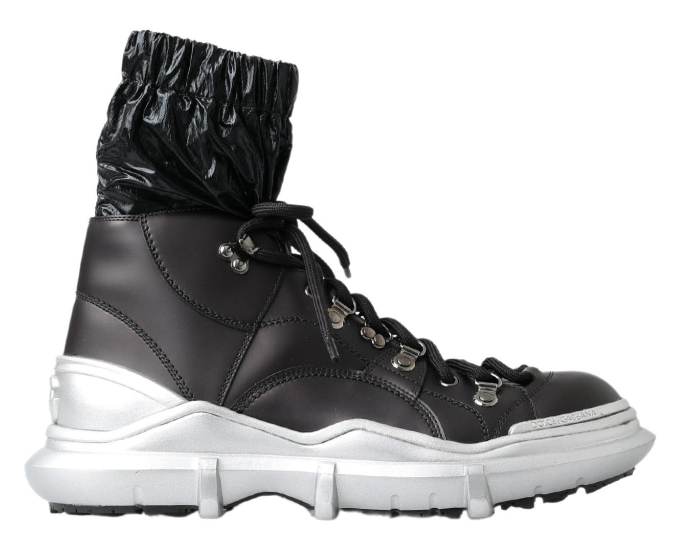 Dolce & Gabbana Black Nylon Galileo High Top Sneakers Shoes -   -  Dolce & Gabbana.