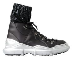 Dolce & Gabbana Black Nylon Galileo High Top Sneakers Shoes -   -  Dolce & Gabbana.