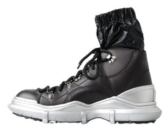 Dolce & Gabbana Black Nylon Galileo High Top Sneakers Shoes -   -  Dolce & Gabbana.