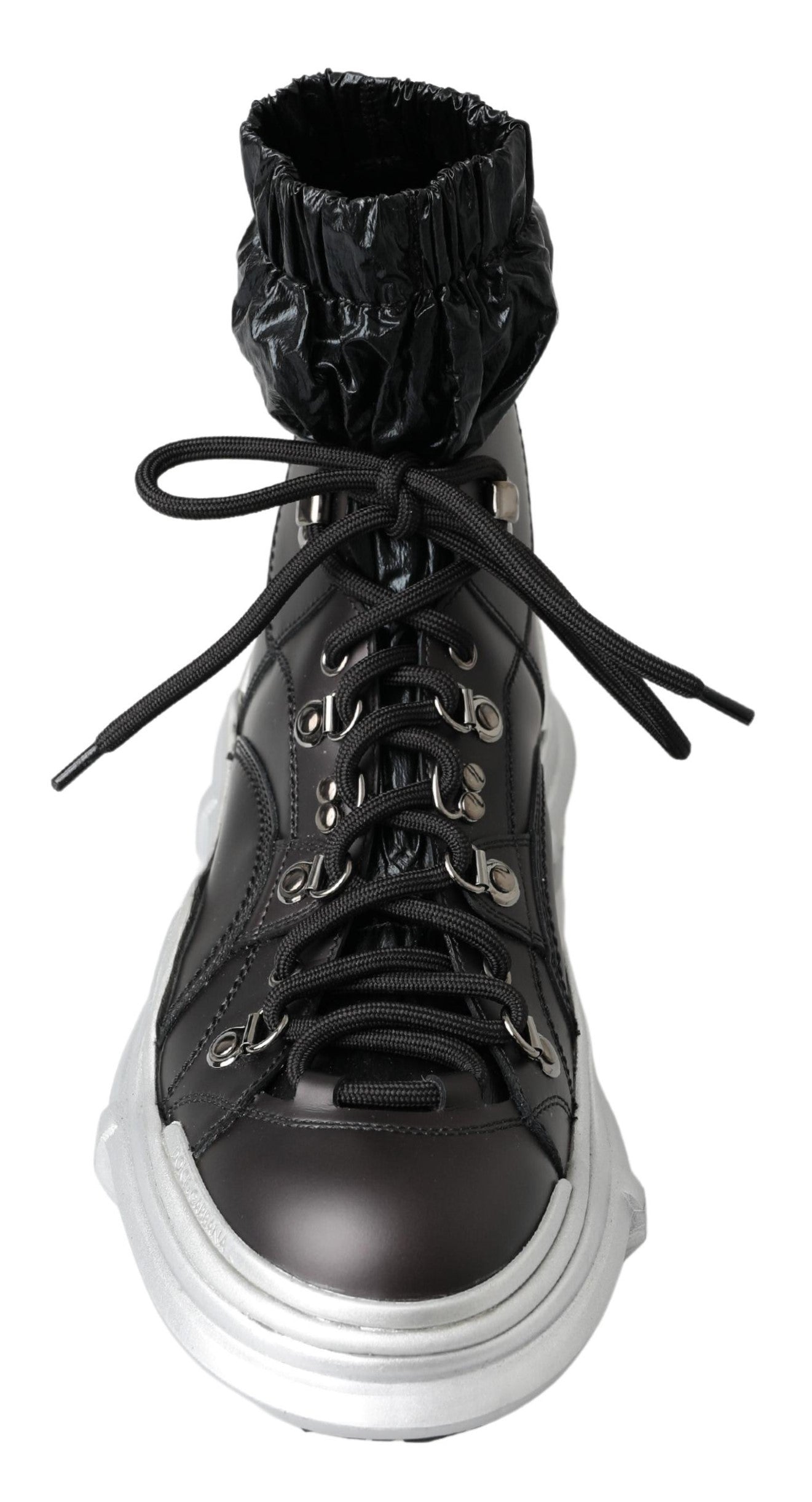 Dolce & Gabbana Black Nylon Galileo High Top Sneakers Shoes -   -  Dolce & Gabbana.