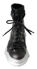Dolce & Gabbana Black Nylon Galileo High Top Sneakers Shoes -   -  Dolce & Gabbana.