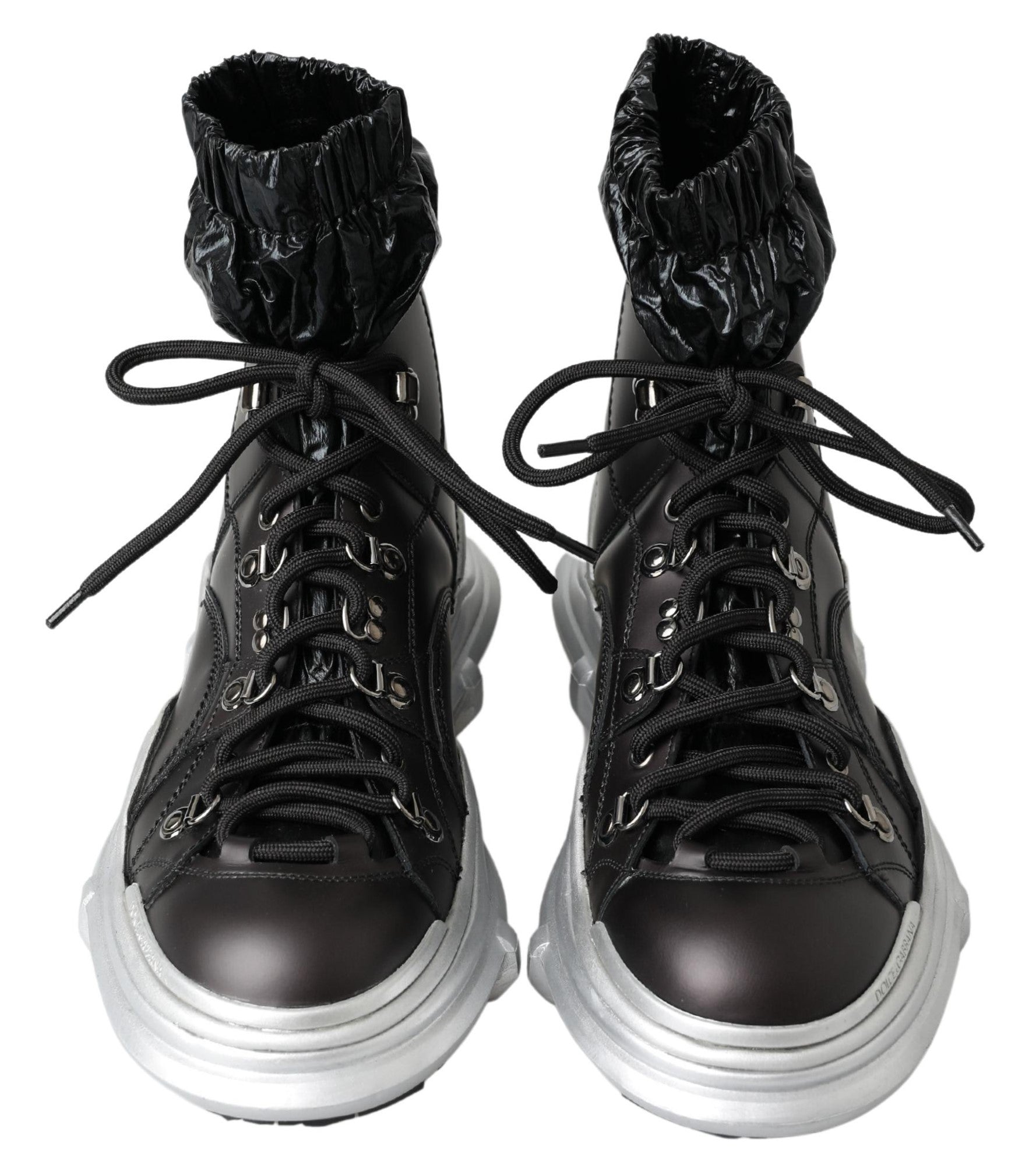 Dolce & Gabbana Black Nylon Galileo High Top Sneakers Shoes -   -  Dolce & Gabbana.