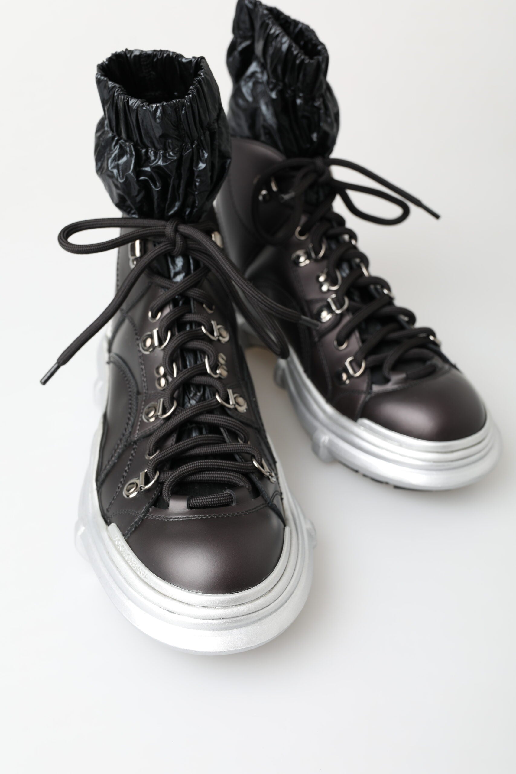 Dolce & Gabbana Black Nylon Galileo High Top Sneakers Shoes -   -  Dolce & Gabbana.