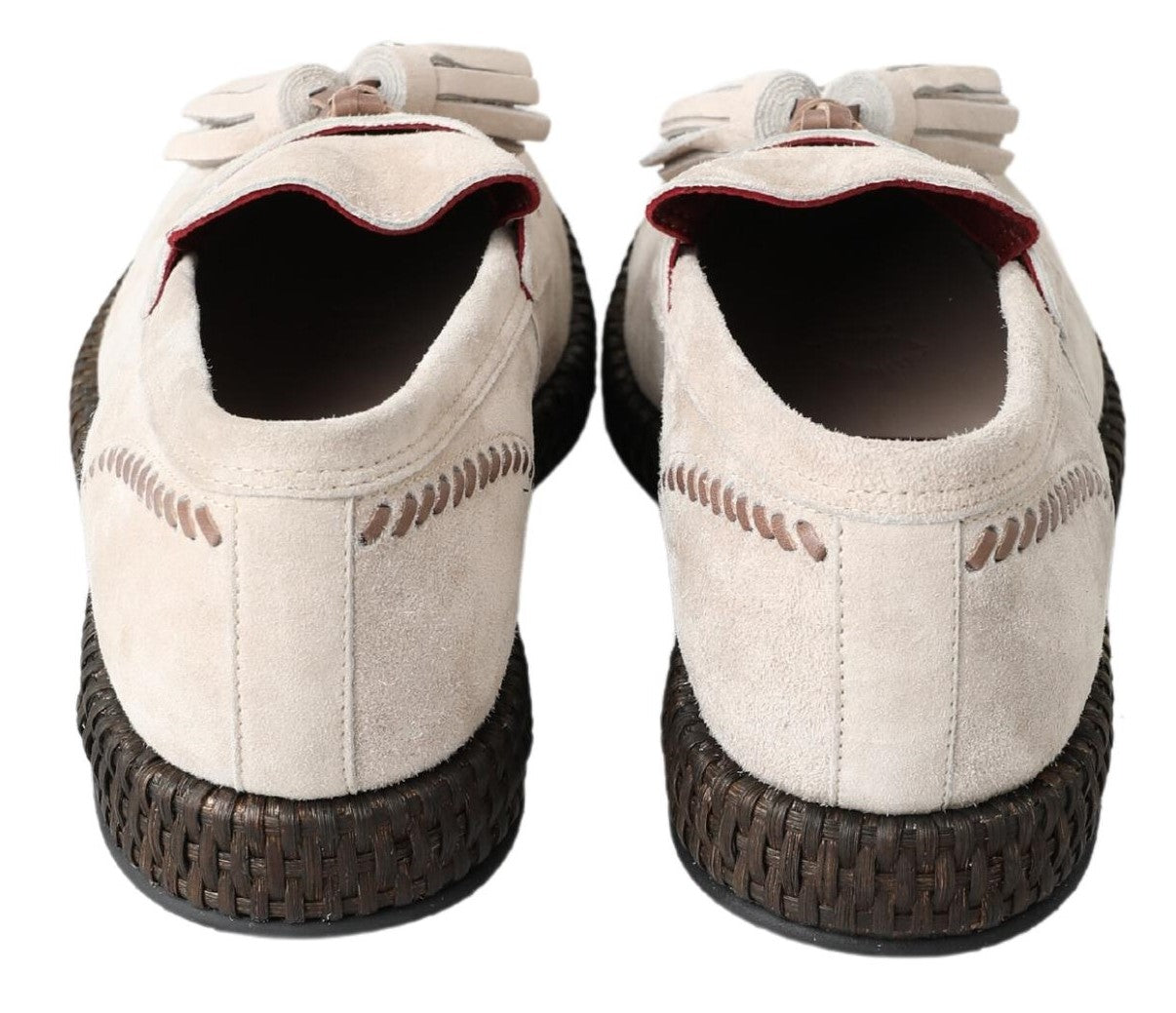 Dolce & Gabbana Ivory Suede Leather Men Espadrille Shoes -   -  Dolce & Gabbana.