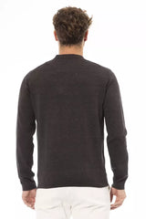 Alpha Studio Brown Cotton Men's Sweater -   -  Alpha Studio.