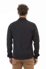 Alpha Studio Gray Wool Men Shirt -   -  Alpha Studio.