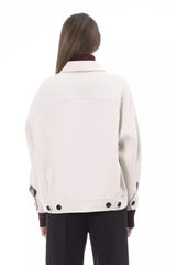 Alpha Studio Elegant White Wool Blazer Jacket -   -  Alpha Studio.