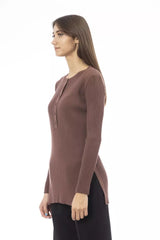 Alpha Studio Brown Viscose Women Sweater -   -  Alpha Studio.