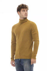 Alpha Studio Brown Alpaca Men Sweater -   -  Alpha Studio.