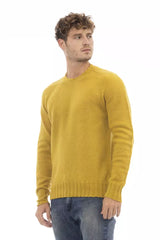 Alpha Studio Yellow Wool Men Sweater -   -  Alpha Studio.