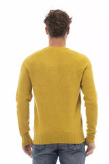 Alpha Studio Yellow Wool Men Sweater -   -  Alpha Studio.