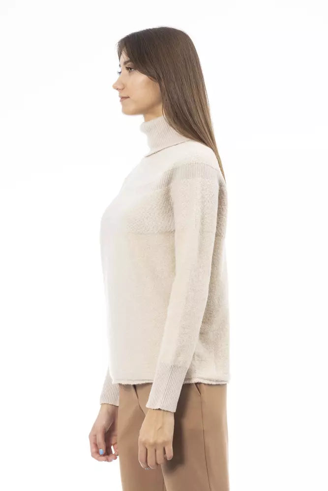 Alpha Studio Beige Wool Women Sweater -   -  Alpha Studio.