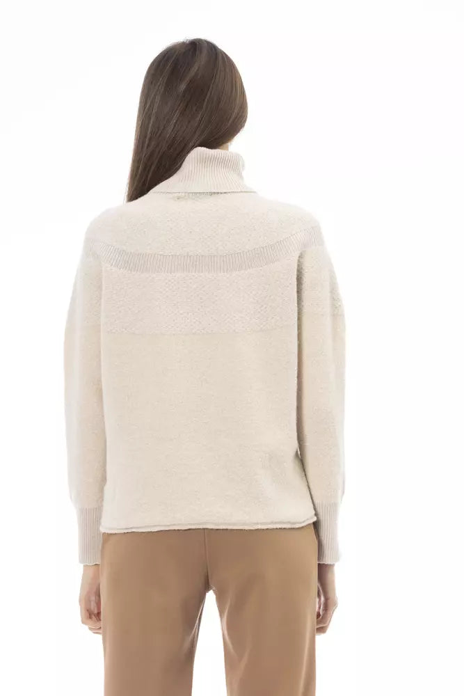 Alpha Studio Beige Wool Women Sweater -   -  Alpha Studio.