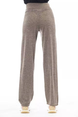 Alpha Studio Brown Wool Women Pant -   -  Alpha Studio.