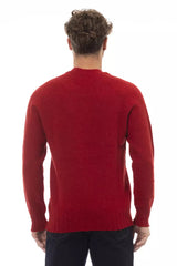 Alpha Studio Red Wool Men Sweater -   -  Alpha Studio.