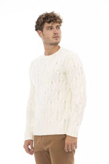 Alpha Studio Beige Wool Men Sweater -   -  Alpha Studio.