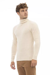 Alpha Studio Beige Alpaca Men Sweater -   -  Alpha Studio.