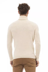 Alpha Studio Beige Alpaca Men Sweater -   -  Alpha Studio.