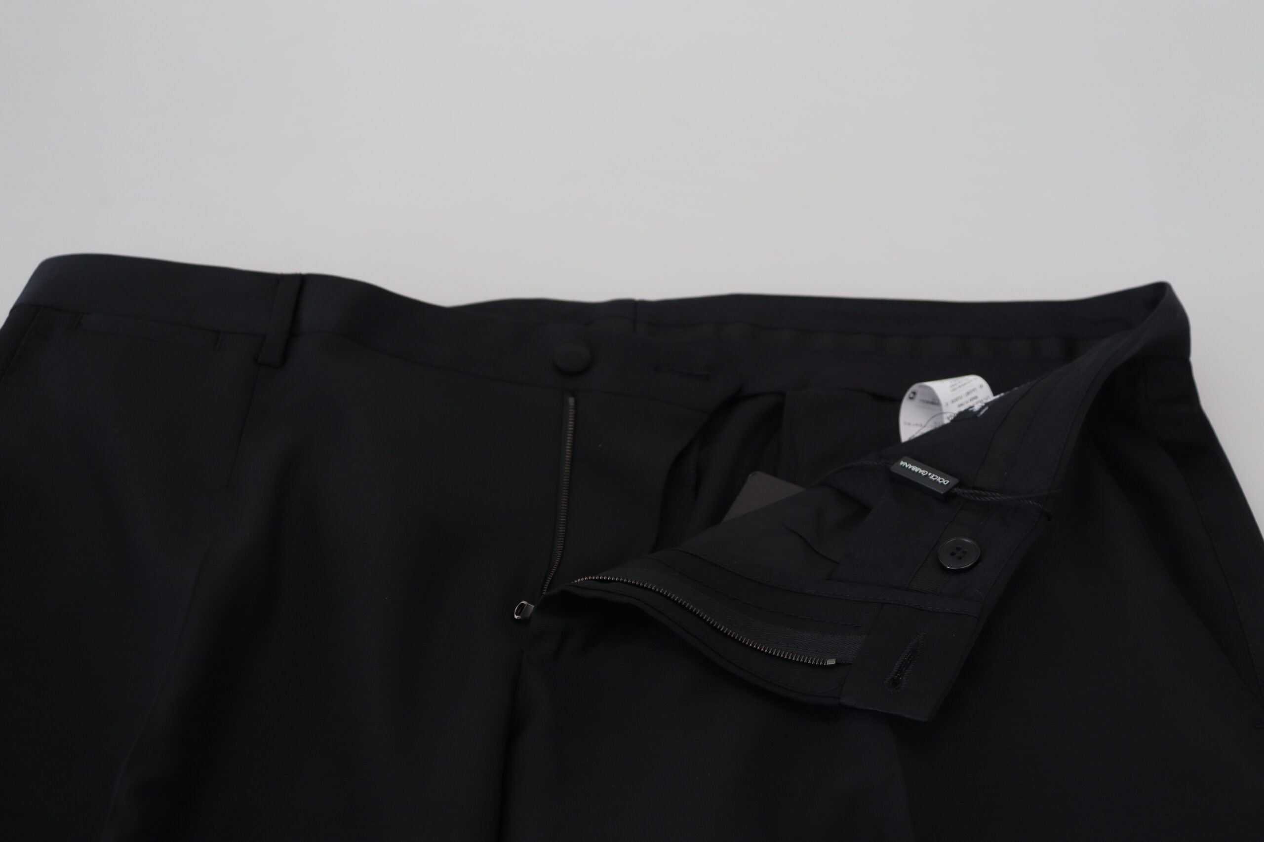 Dolce & Gabbana Black Dress Wool Silk Trouser Pants -   -  Dolce & Gabbana.