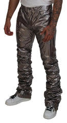 Dolce & Gabbana Silver Metallic Nylon Stretch Pants -   -  Dolce & Gabbana.