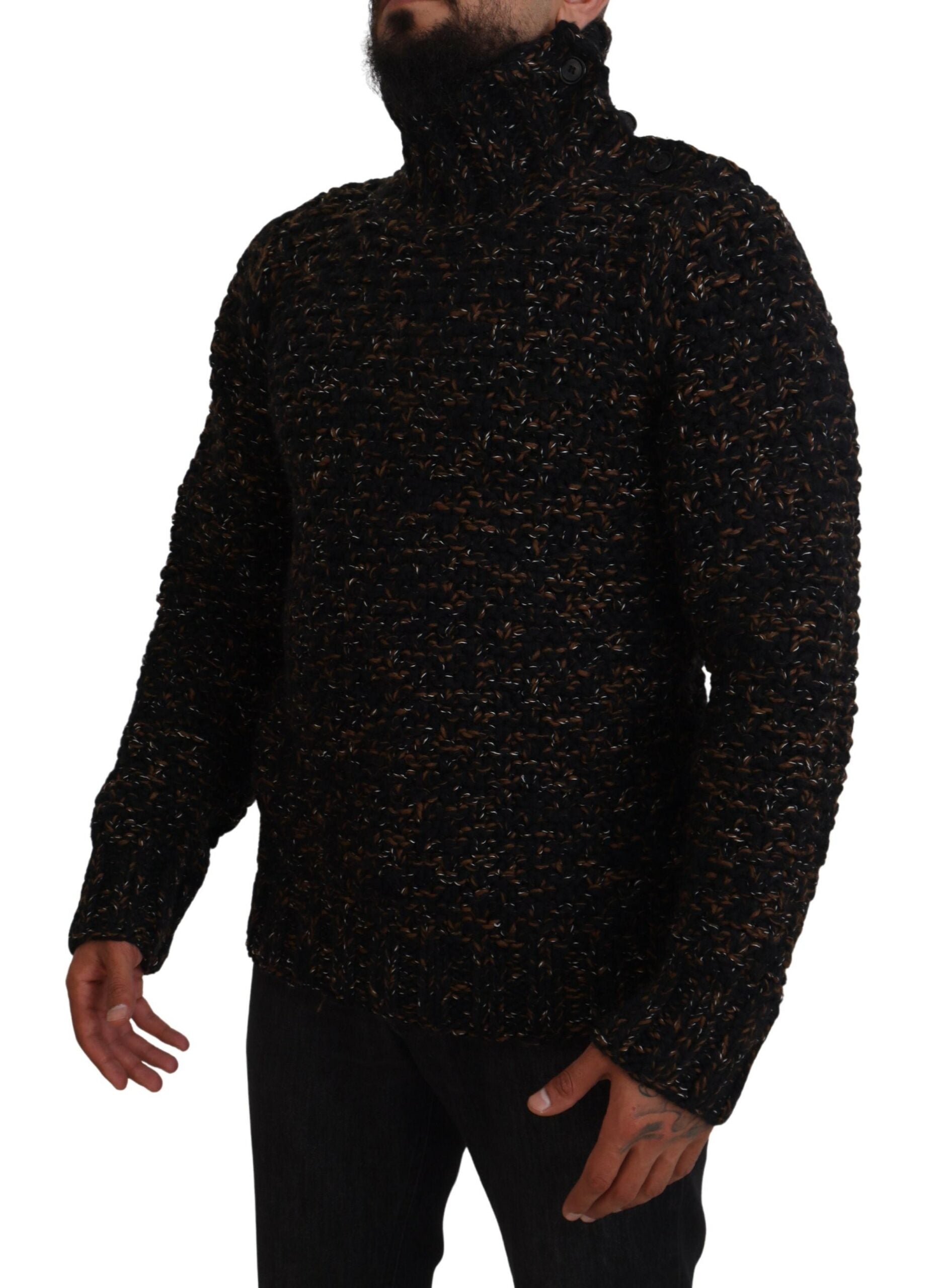Dolce & Gabbana Brown Fatto A Mano Turtleneck Pullover Sweater -   -  Dolce & Gabbana.