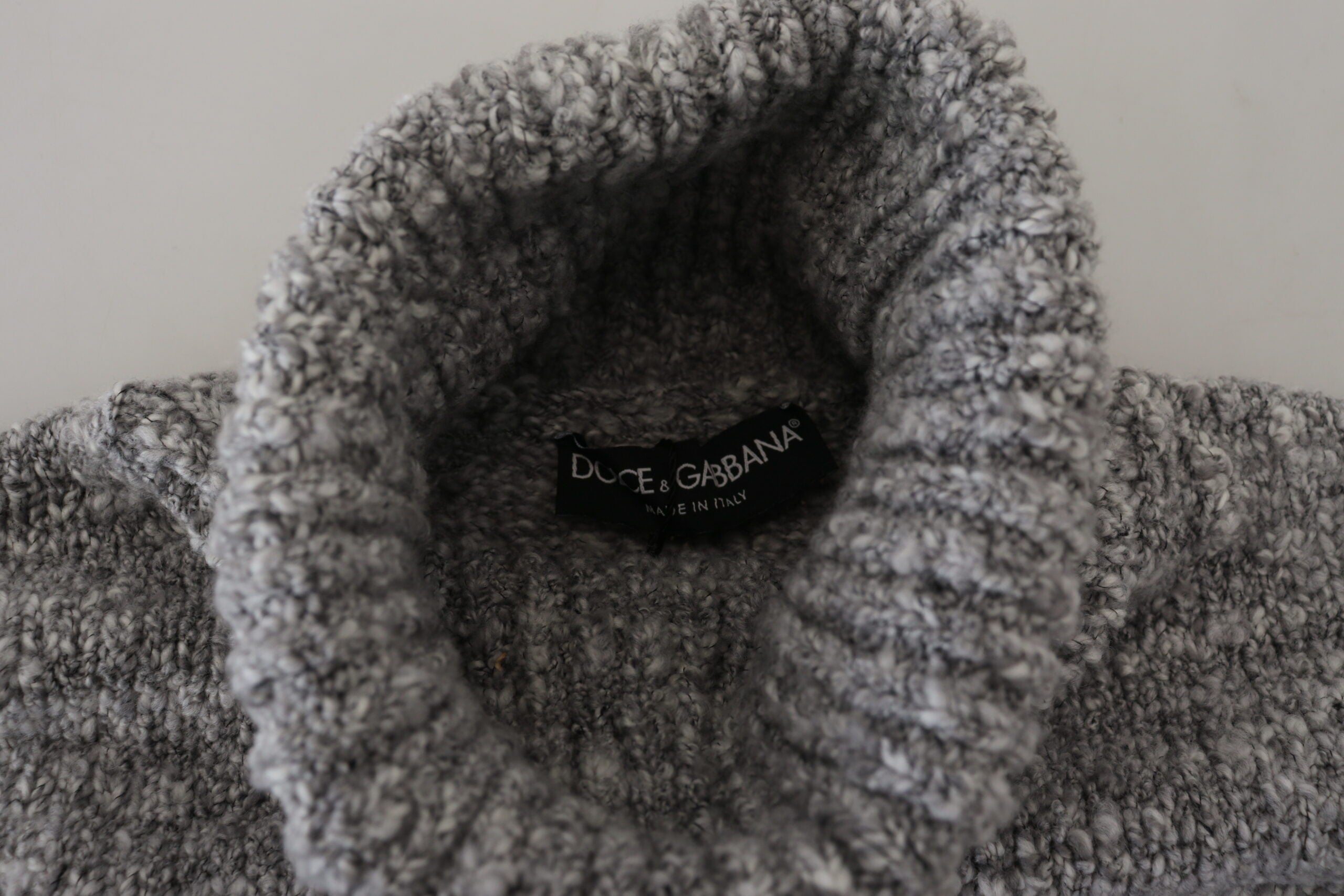 Dolce & Gabbana Gray Wool Knit Turtleneck Pullover Sweater -   -  Dolce & Gabbana.
