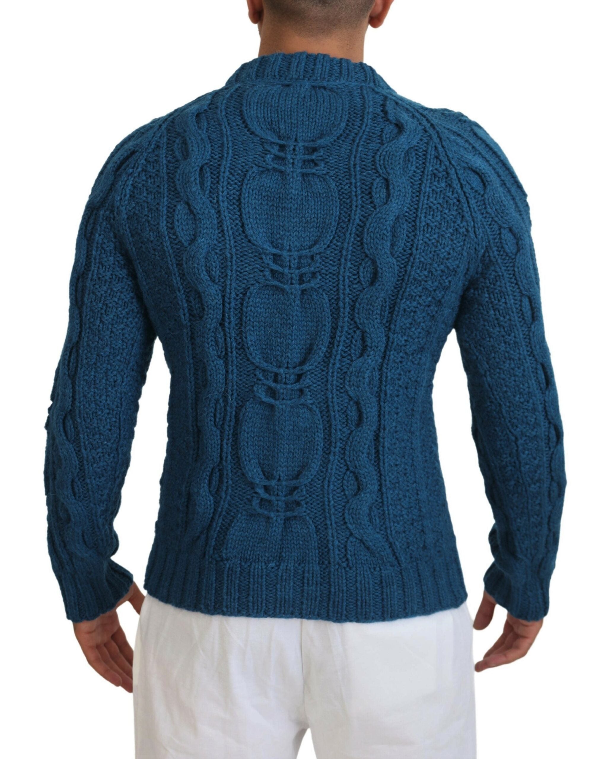 Dolce & Gabbana Blue Knitted Wool Alpaca Pullover Sweater -   -  Dolce & Gabbana.