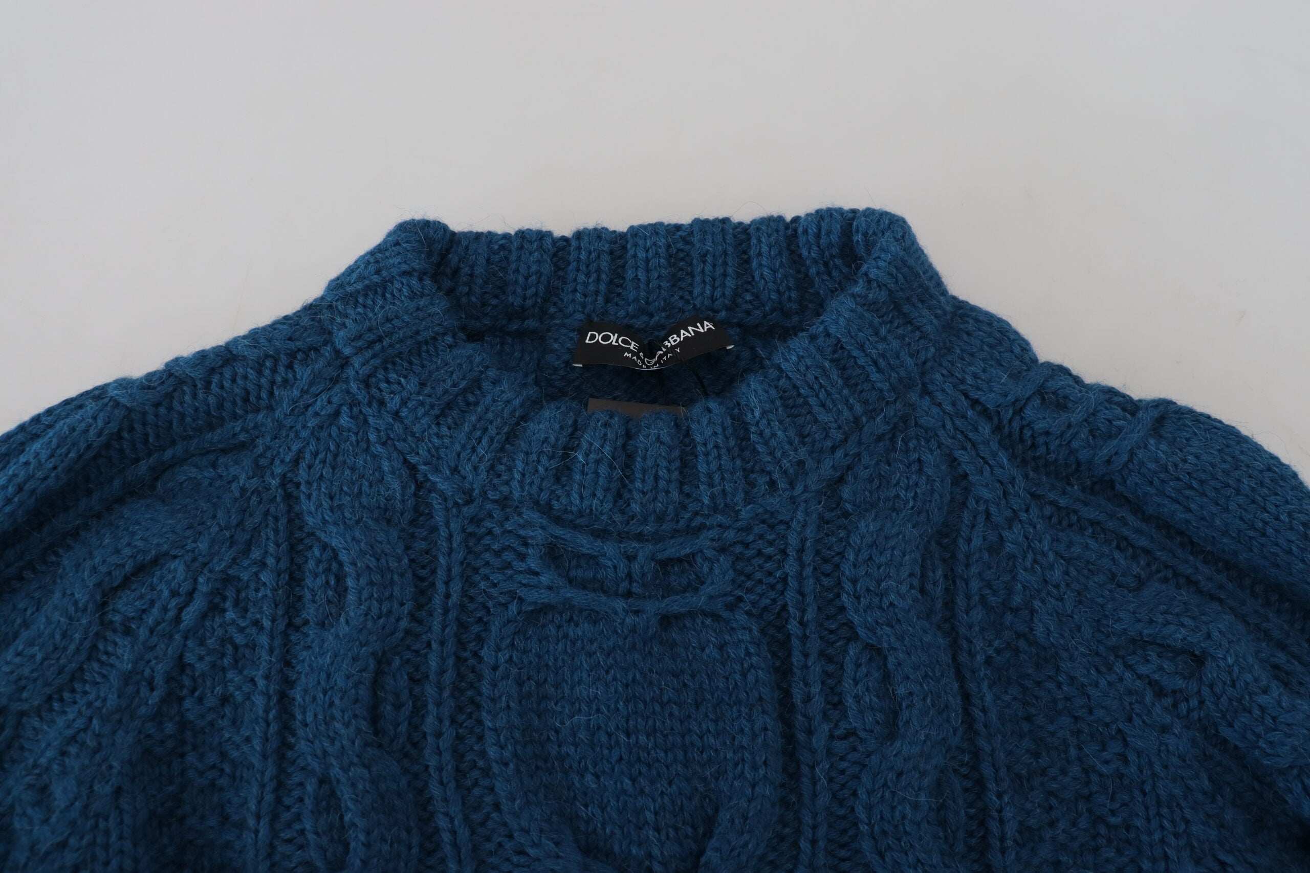 Dolce & Gabbana Blue Knitted Wool Alpaca Pullover Sweater -   -  Dolce & Gabbana.