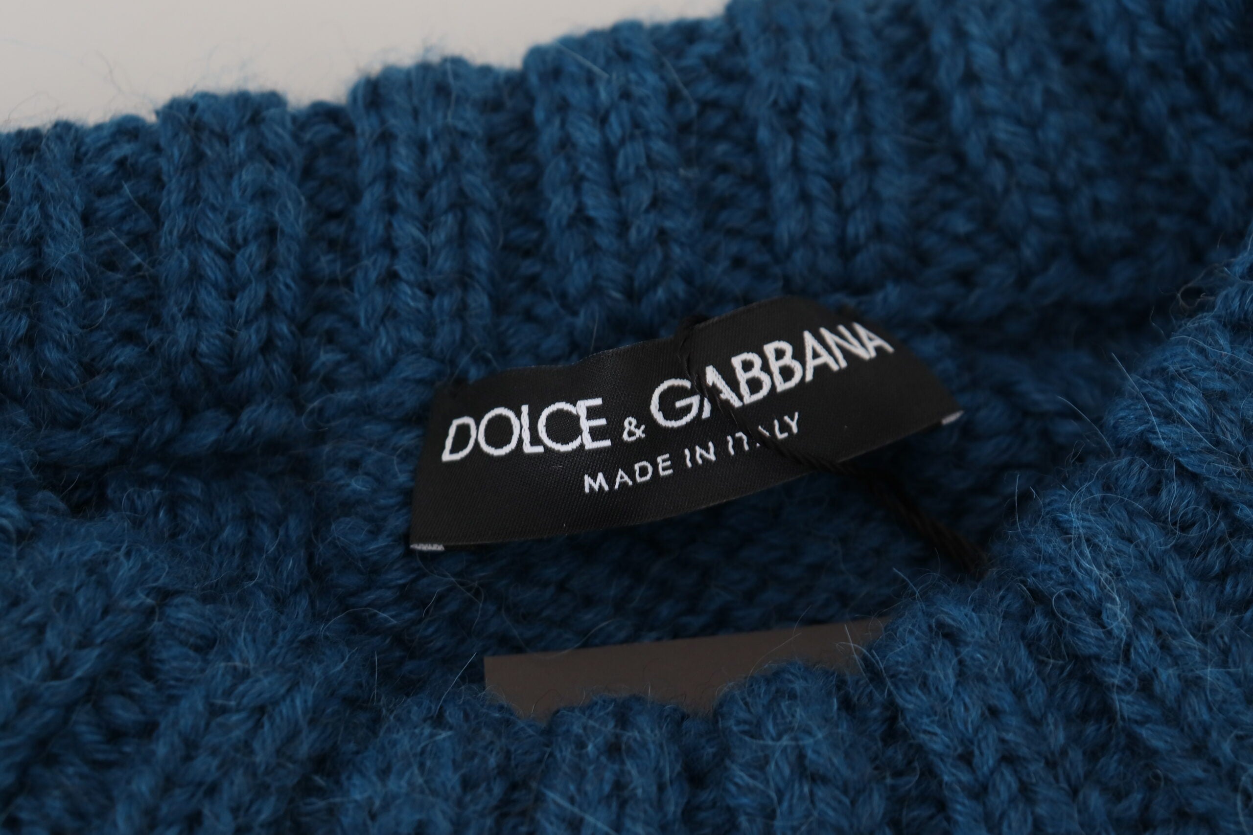 Dolce & Gabbana Blue Knitted Wool Alpaca Pullover Sweater -   -  Dolce & Gabbana.