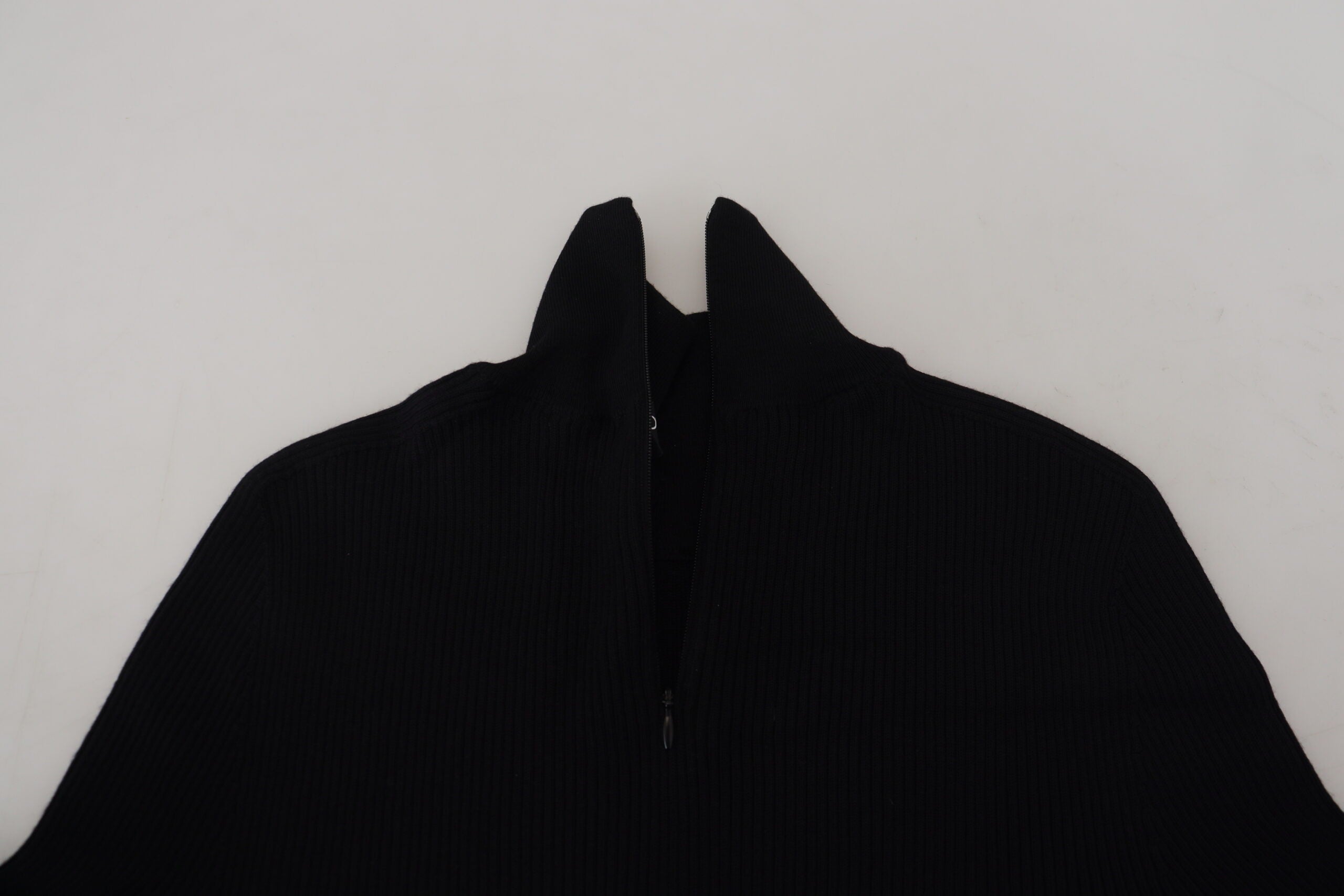 Dolce & Gabbana Black Half Zip Turtleneck Pullover Sweater -   -  Dolce & Gabbana.
