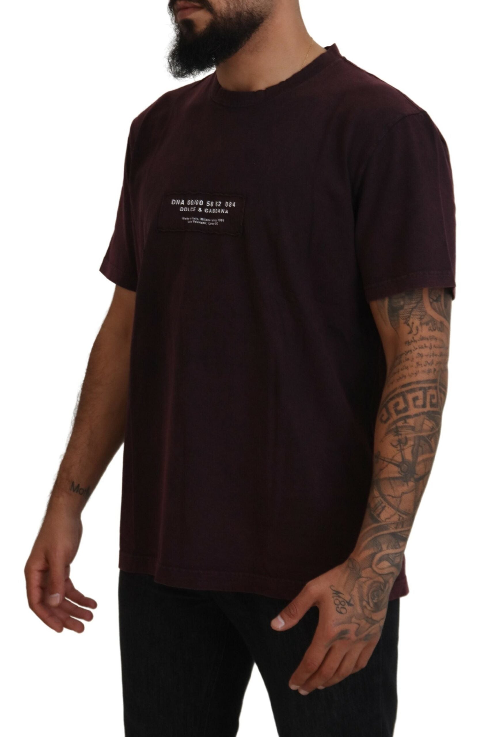 Dolce & Gabbana Bordeaux Crewneck Short Sleeve  T-shirt -   -  Dolce & Gabbana.