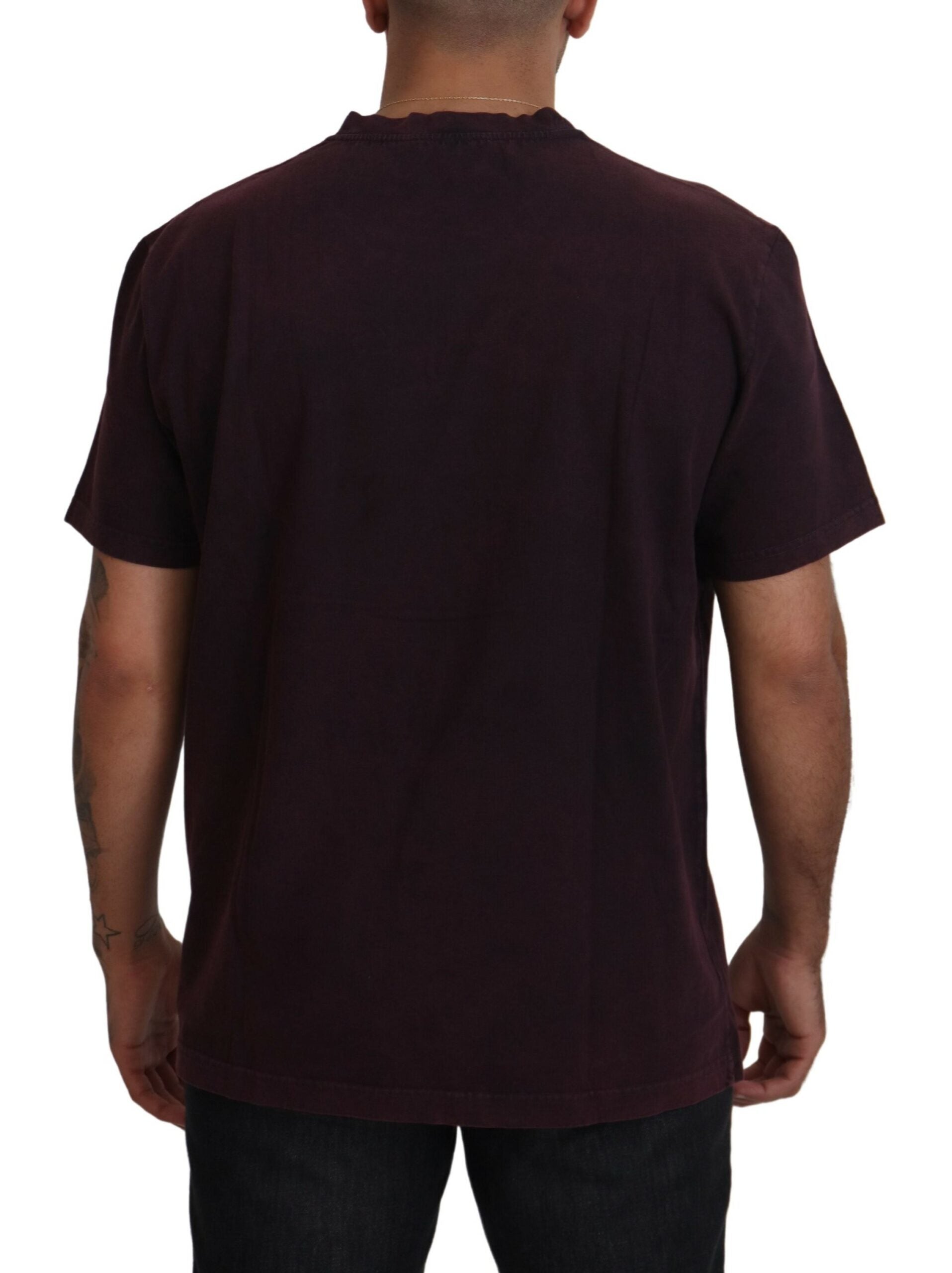 Dolce & Gabbana Bordeaux Crewneck Short Sleeve  T-shirt -   -  Dolce & Gabbana.