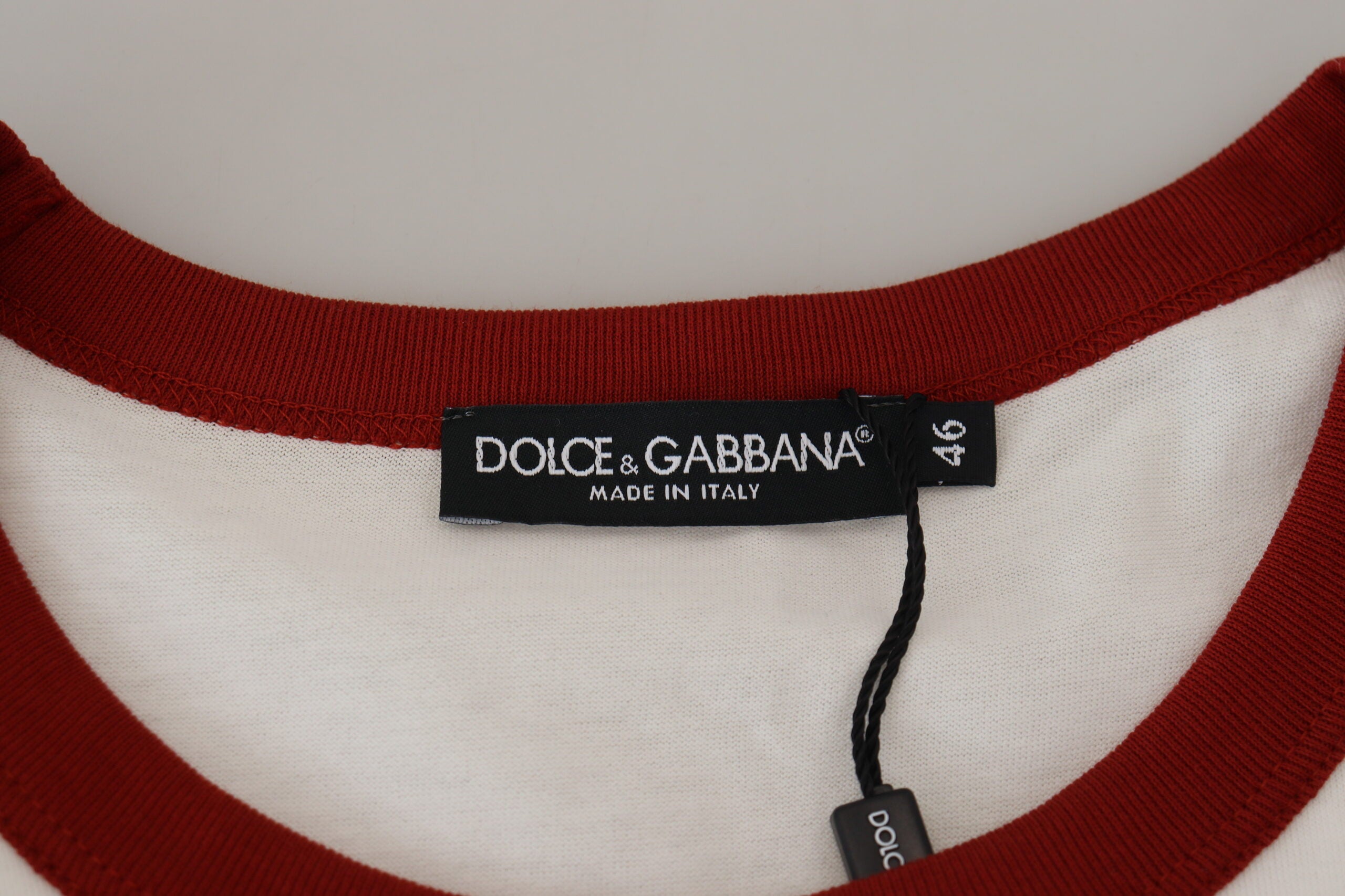 Dolce & Gabbana Cotton White Logo Print Crewneck T-shirt -   -  Dolce & Gabbana.