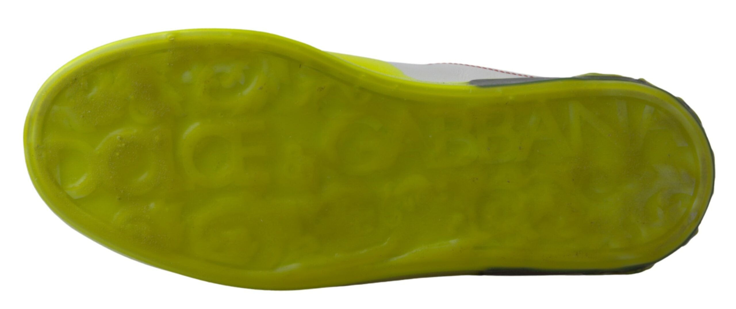 Dolce & Gabbana White Yellow Portofino Leather Sneakers Shoes -   -  Dolce & Gabbana.