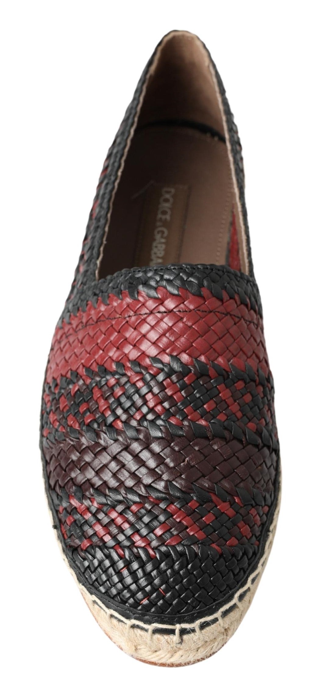 Dolce & Gabbana Black Bordeaux Buffalo Leather Espadrille Shoes -   -  Dolce & Gabbana.