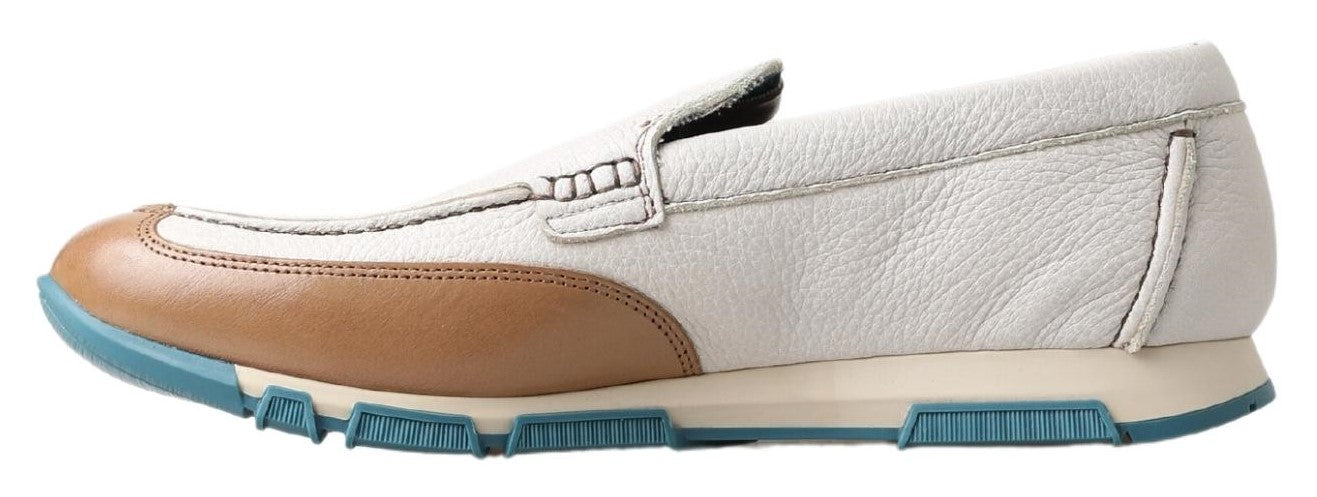 Dolce & Gabbana White Leather Loafers Moccasins Shoes -   -  Dolce & Gabbana.