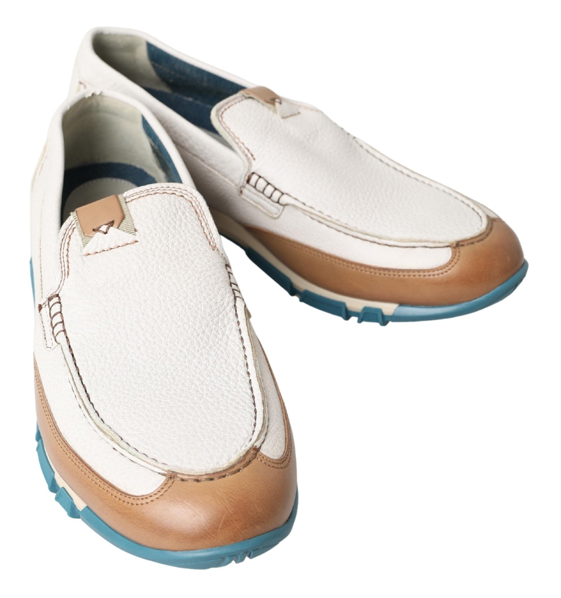 Dolce & Gabbana White Leather Loafers Moccasins Shoes -   -  Dolce & Gabbana.
