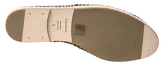 Dolce & Gabbana Blue Gray Leather Buffalo Espadrille Shoes -   -  Dolce & Gabbana.