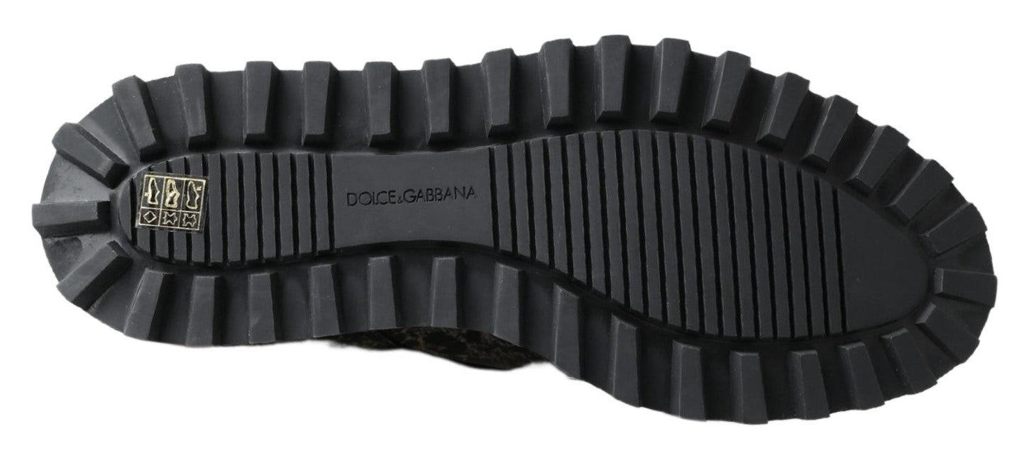 Dolce & Gabbana Black White Derby Patent Leather Shoes -   -  Dolce & Gabbana.