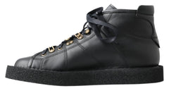 Dolce & Gabbana Black Leather Slip on Stretch Boots -   -  Dolce & Gabbana.
