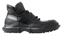 Dolce & Gabbana Black Leather Ankle Casual Boots -   -  Dolce & Gabbana.