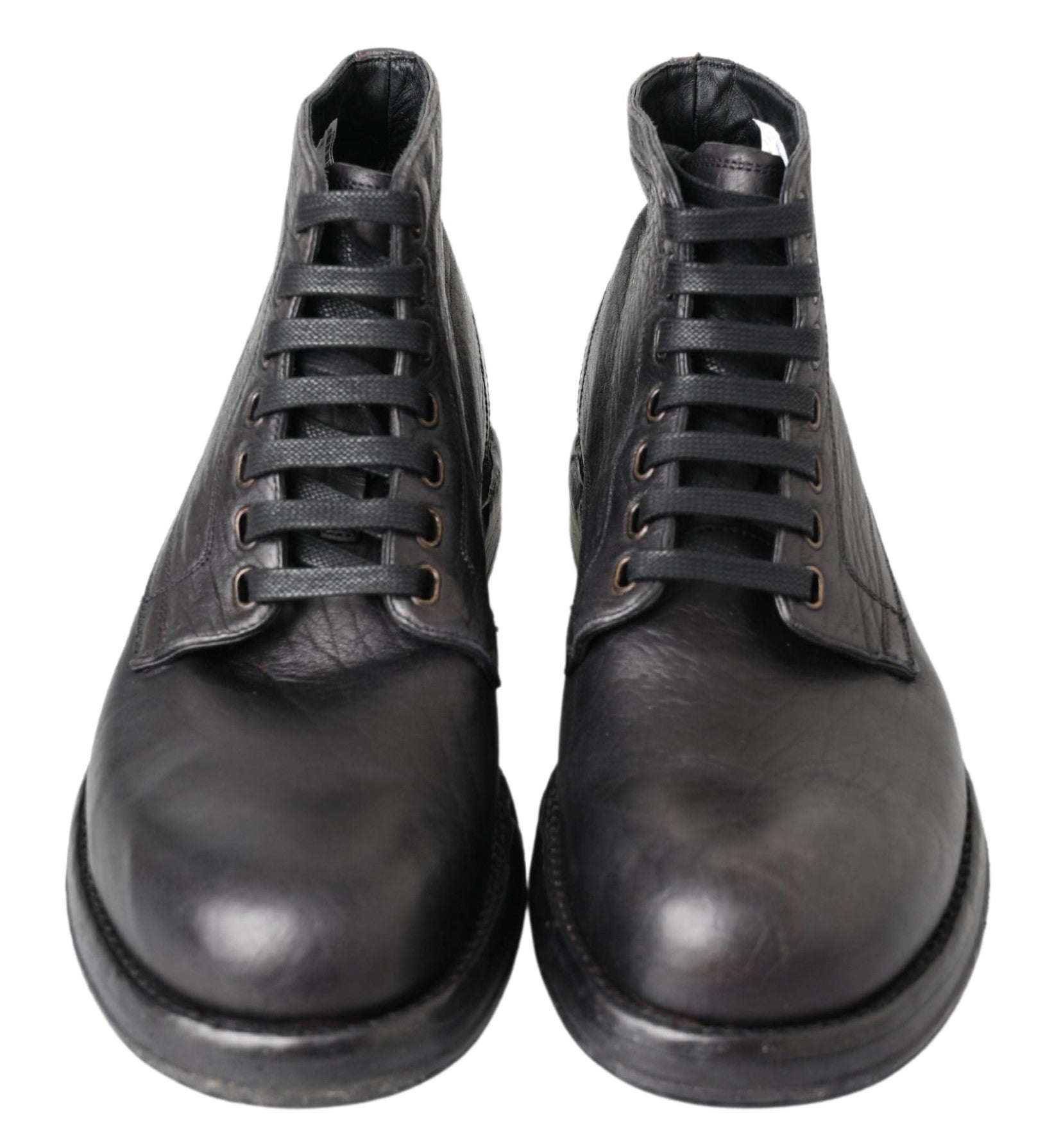 Dolce & Gabbana Black Horse Leather Perugino Boots -   -  Dolce & Gabbana.