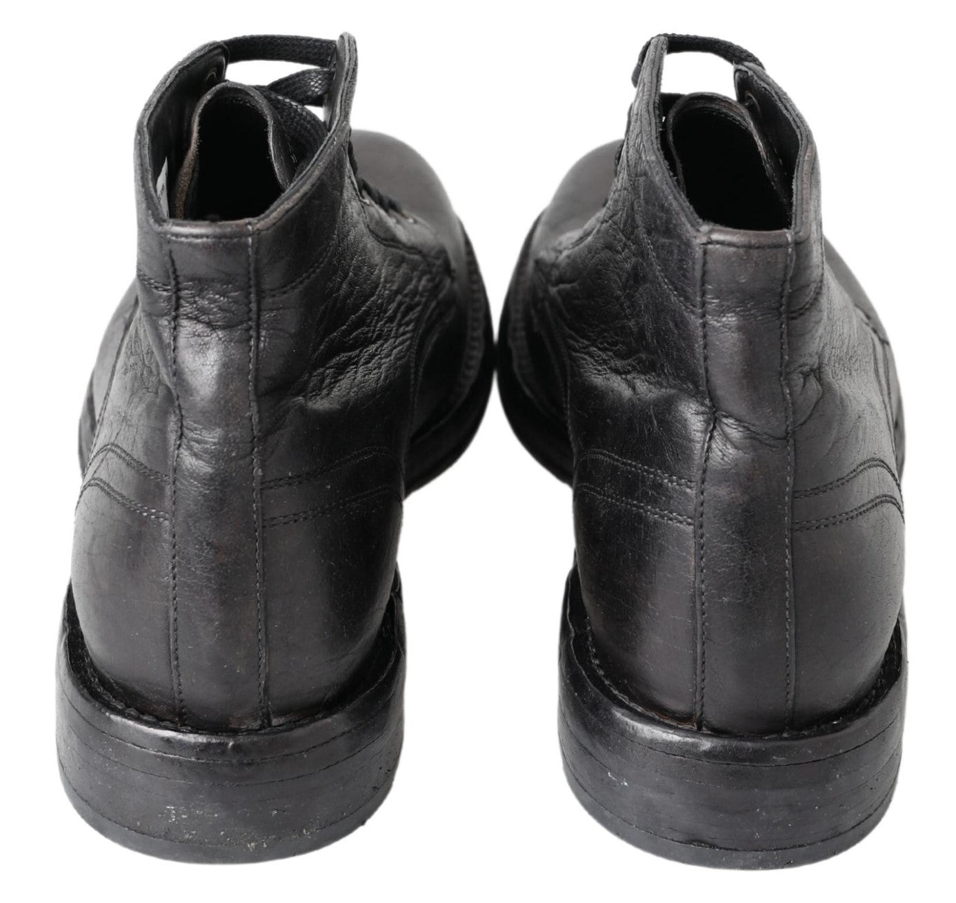 Dolce & Gabbana Black Horse Leather Perugino Boots -   -  Dolce & Gabbana.