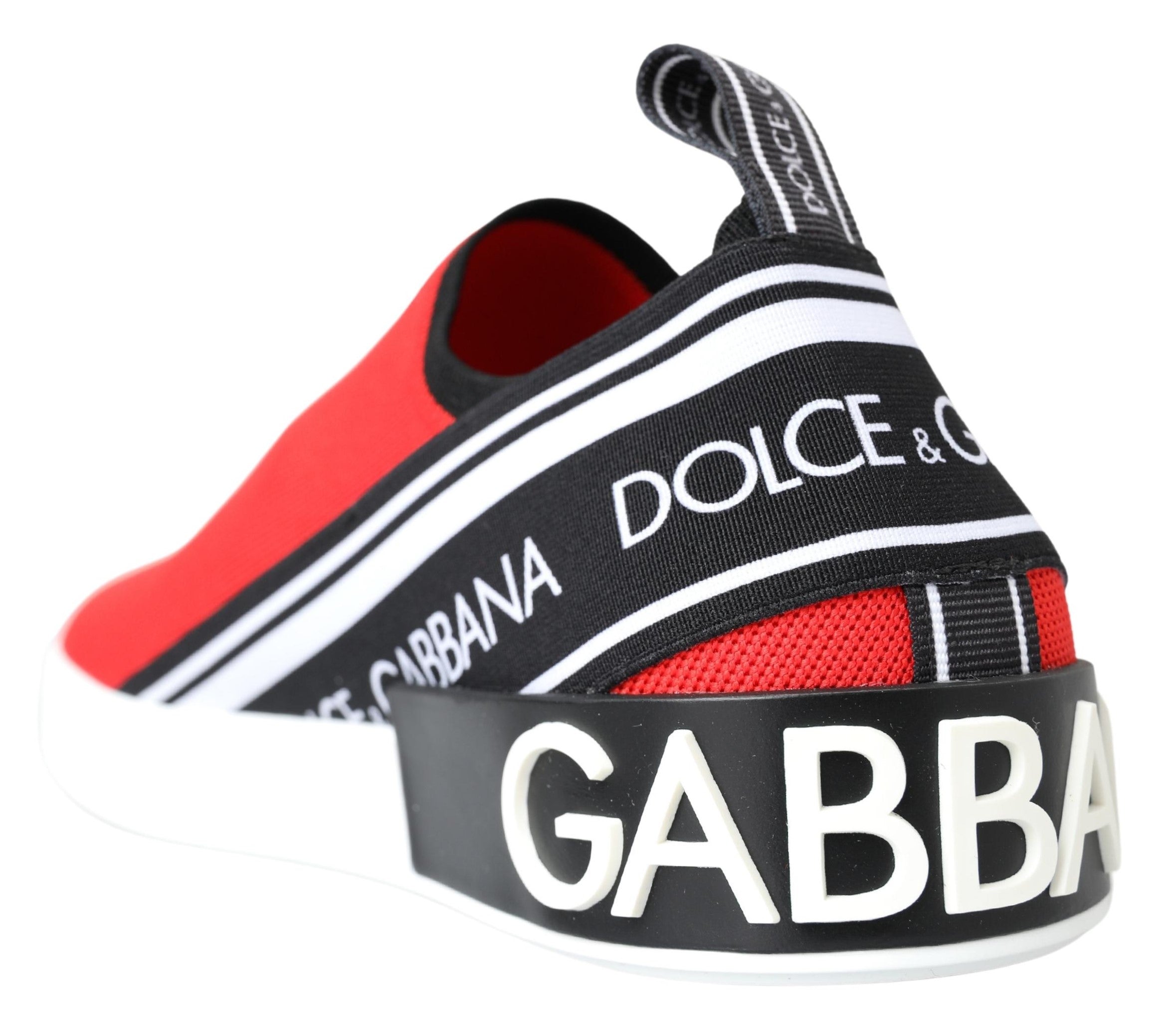 Dolce & Gabbana Red White Flat Sneakers Loafers Shoes -   -  Dolce & Gabbana.