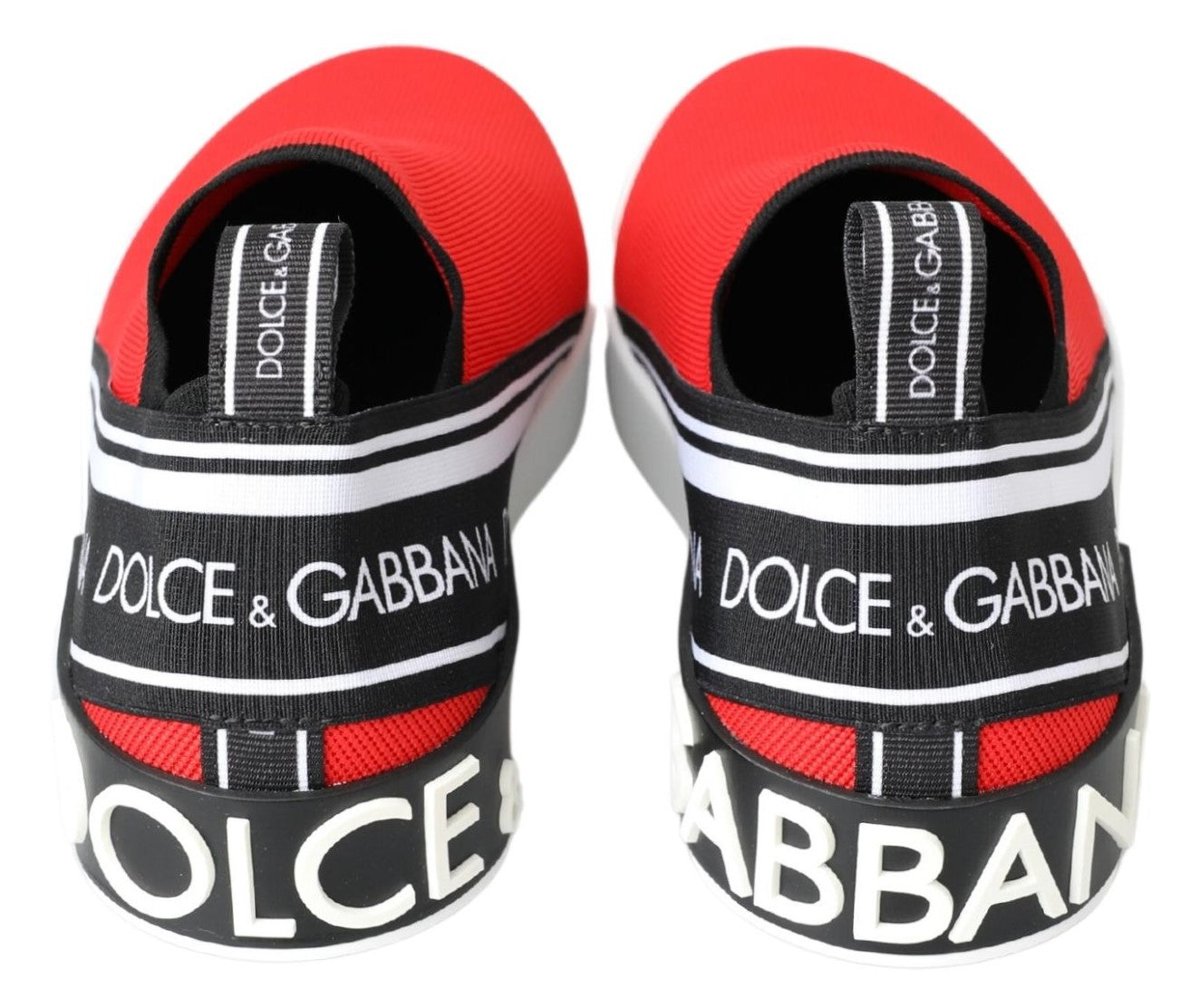 Dolce & Gabbana Red White Flat Sneakers Loafers Shoes -   -  Dolce & Gabbana.