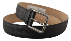 Dolce & Gabbana Black Calf Leather Brown Backend Belt -   -  Dolce & Gabbana.