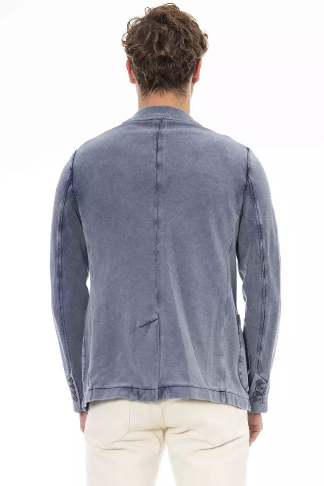 Distretto12 Blue Cotton Mens Blazer -   -  Distretto12.