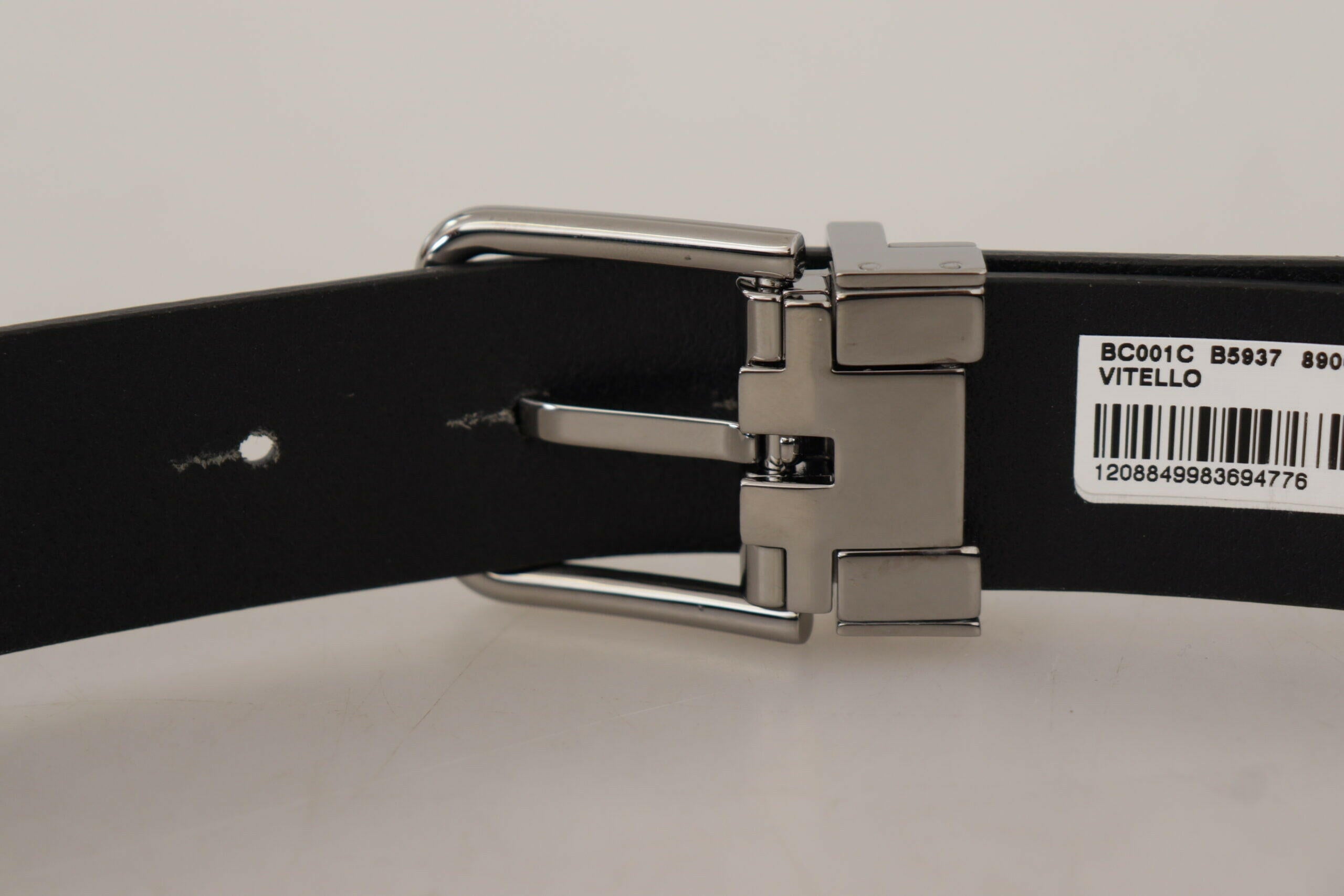 Dolce & Gabbana Black Casual Calf Leather Logo Metal Buckle Belt -   -  Dolce & Gabbana.